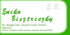 eniko bisztriczky business card