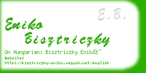 eniko bisztriczky business card